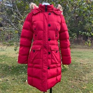 Red Puffer Winter Coat
